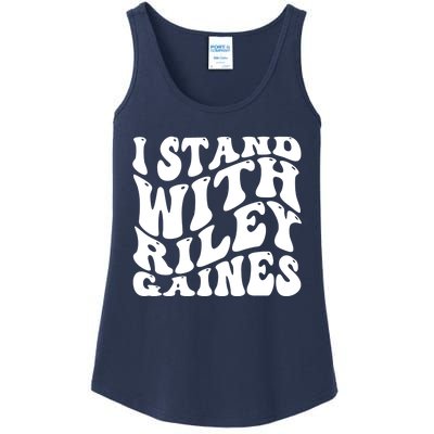 I Stand With Riley Gaines Ladies Essential Tank