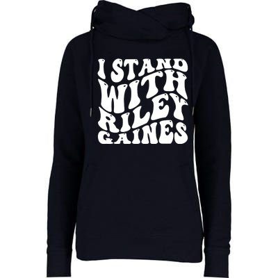 I Stand With Riley Gaines Womens Funnel Neck Pullover Hood