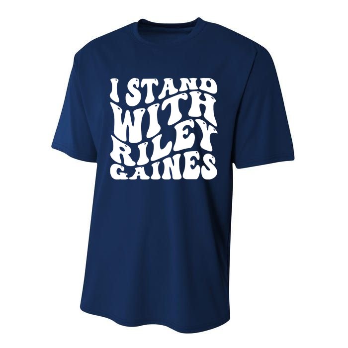 I Stand With Riley Gaines Performance Sprint T-Shirt