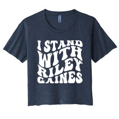 I Stand With Riley Gaines Women's Crop Top Tee