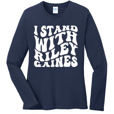 I Stand With Riley Gaines Ladies Long Sleeve Shirt