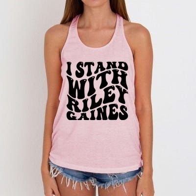 I Stand With Riley Gaines Women's Knotted Racerback Tank