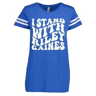 I Stand With Riley Gaines Enza Ladies Jersey Football T-Shirt