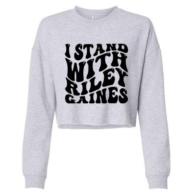 I Stand With Riley Gaines Cropped Pullover Crew