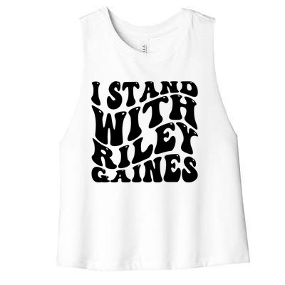 I Stand With Riley Gaines Women's Racerback Cropped Tank