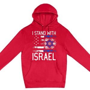 I Stand With Israel Jewish Support Group Matching Premium Pullover Hoodie