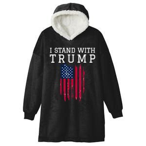 I Stand With Trump Pro Trump Supporter Free Trump Hooded Wearable Blanket