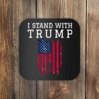 I Stand With Trump Pro Trump Supporter Free Trump Coaster