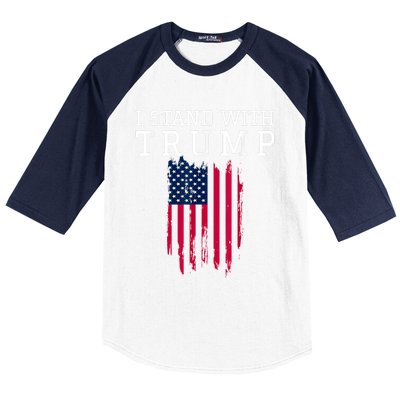 I Stand With Trump Pro Trump Supporter Free Trump Baseball Sleeve Shirt