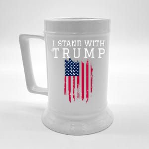 I Stand With Trump Pro Trump Supporter Free Trump Beer Stein