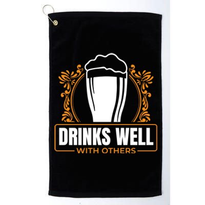 I S Well With Others Funny Sarcastic Awesome Gift Cute Gift Platinum Collection Golf Towel