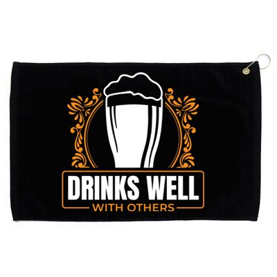 I S Well With Others Funny Sarcastic Awesome Gift Cute Gift Grommeted Golf Towel