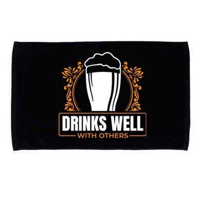 I S Well With Others Funny Sarcastic Awesome Gift Cute Gift Microfiber Hand Towel