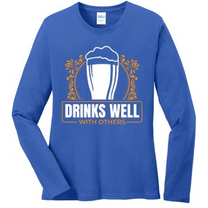 I S Well With Others Funny Sarcastic Awesome Gift Cute Gift Ladies Long Sleeve Shirt