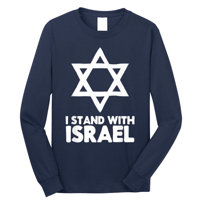 I Stand With Israel Jewish Nondistressed Vintage Gift Idea Long Sleeve Shirt