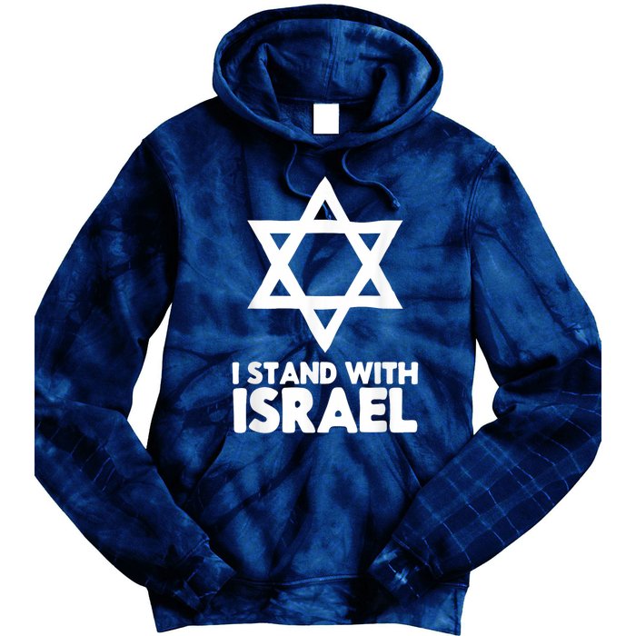 I Stand With Israel Jewish Nondistressed Vintage Gift Idea Tie Dye Hoodie