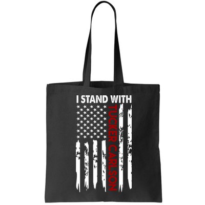 I Stand With Tucker Carlson American Flag Political Bag