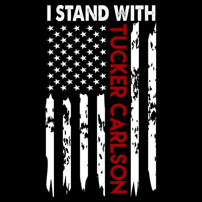 I Stand With Tucker Carlson American Flag Political Toddler Hoodie