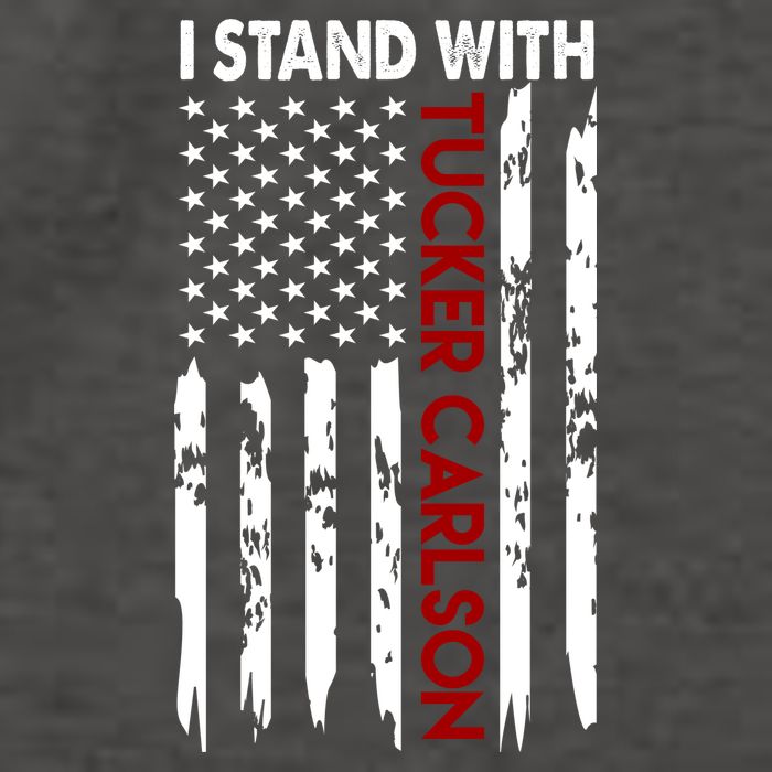 I Stand With Tucker Carlson American Flag Political Vector Backpack