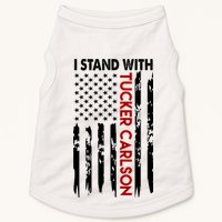 I Stand With Tucker Carlson American Flag Political Doggie Tank