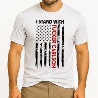 I Stand With Tucker Carlson American Flag Political Cooling Performance Crew T-Shirt