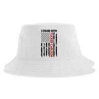 I Stand With Tucker Carlson American Flag Political Sustainable Bucket Hat