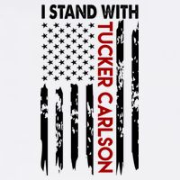 I Stand With Tucker Carlson American Flag Political Flatbill Hat