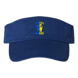 I Stand With Ukraine Flag Power Support Ukraine Gift Valucap Bio-Washed Visor