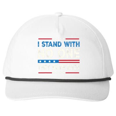 I Stand With No One They Both Suck 2024 Snapback Five-Panel Rope Hat