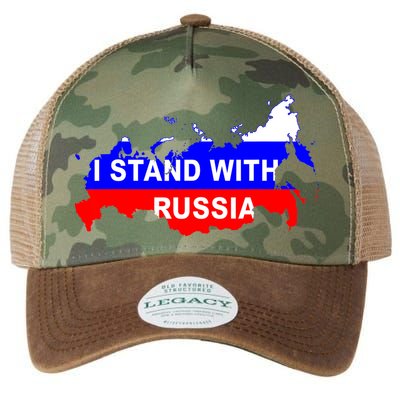 I Stand With Russia Support Russia Russian Flag Legacy Tie Dye Trucker Hat