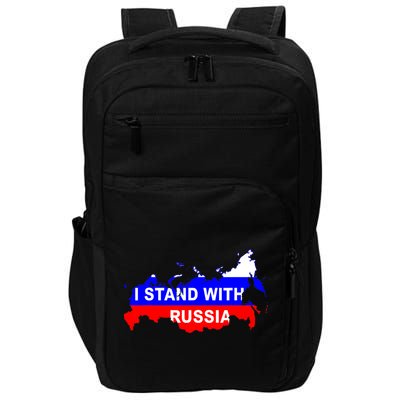 I Stand With Russia Support Russia Russian Flag Impact Tech Backpack