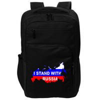 I Stand With Russia Support Russia Russian Flag Impact Tech Backpack