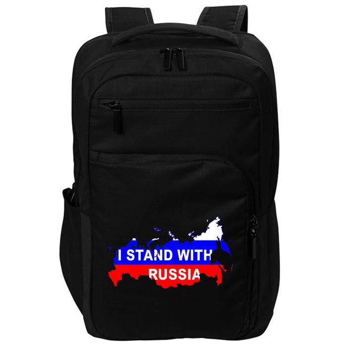 I Stand With Russia Support Russia Russian Flag Impact Tech Backpack