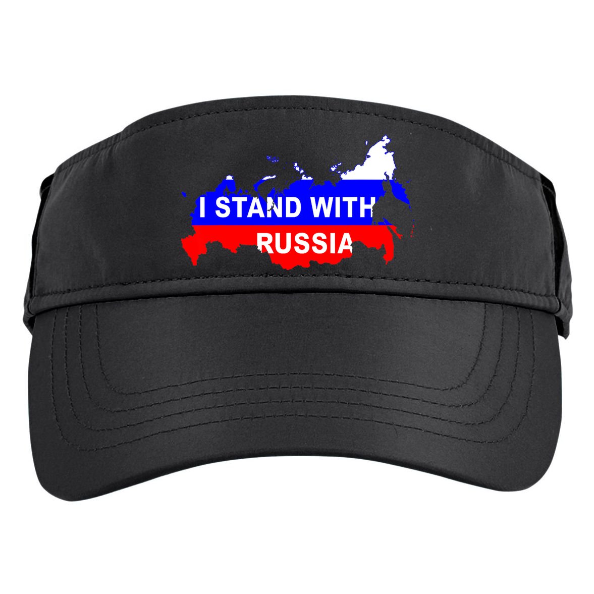 I Stand With Russia Support Russia Russian Flag Adult Drive Performance Visor