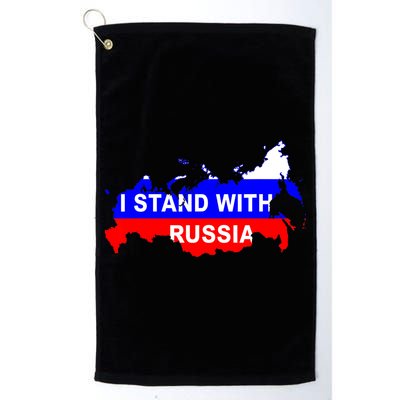 I Stand With Russia Support Russia Russian Flag Golf Towel