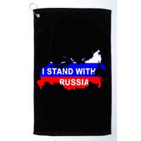 I Stand With Russia Support Russia Russian Flag Golf Towel