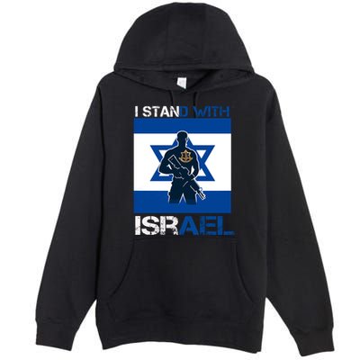 I Stand With Israel Support Israel Love Israeli Idf Premium Pullover Hoodie