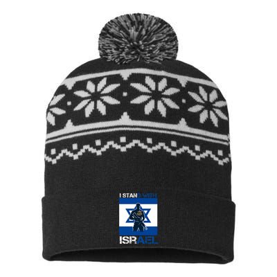 I Stand With Israel Support Israel Love Israeli Idf USA-Made Snowflake Beanie