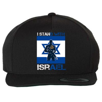 I Stand With Israel Support Israel Love Israeli Idf Wool Snapback Cap