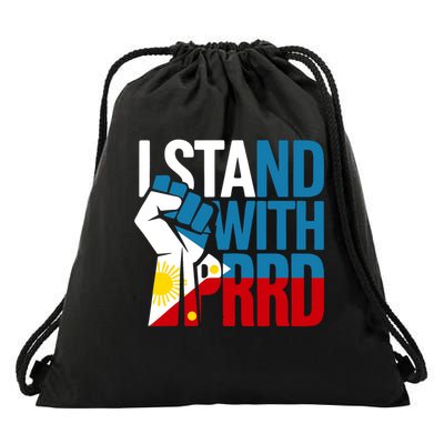 I Stand With PRRD Drawstring Bag