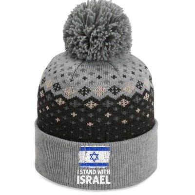 I Stand With Israel USA Israeli Flag Jewish  The Baniff Cuffed Pom Beanie