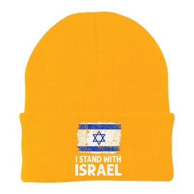 I Stand With Israel USA Israeli Flag Jewish  Knit Cap Winter Beanie