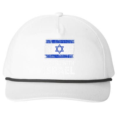 I Stand With Israel USA Israeli Flag Jewish  Snapback Five-Panel Rope Hat