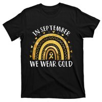 In September We Wear Gold Childhood Cancer Awareness Rainbow T-Shirt