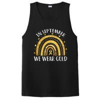 In September We Wear Gold Childhood Cancer Awareness Rainbow PosiCharge Competitor Tank