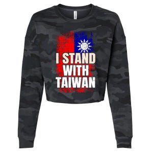 I Stand With Taiwan Gift Cropped Pullover Crew