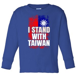 I Stand With Taiwan Gift Toddler Long Sleeve Shirt