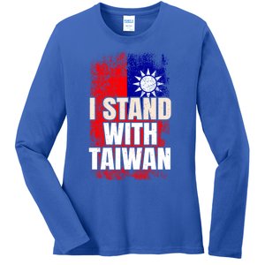 I Stand With Taiwan Gift Ladies Long Sleeve Shirt