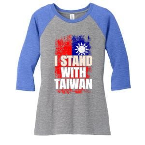 I Stand With Taiwan Gift Women's Tri-Blend 3/4-Sleeve Raglan Shirt