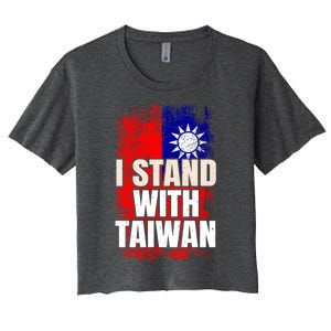 I Stand With Taiwan Gift Women's Crop Top Tee